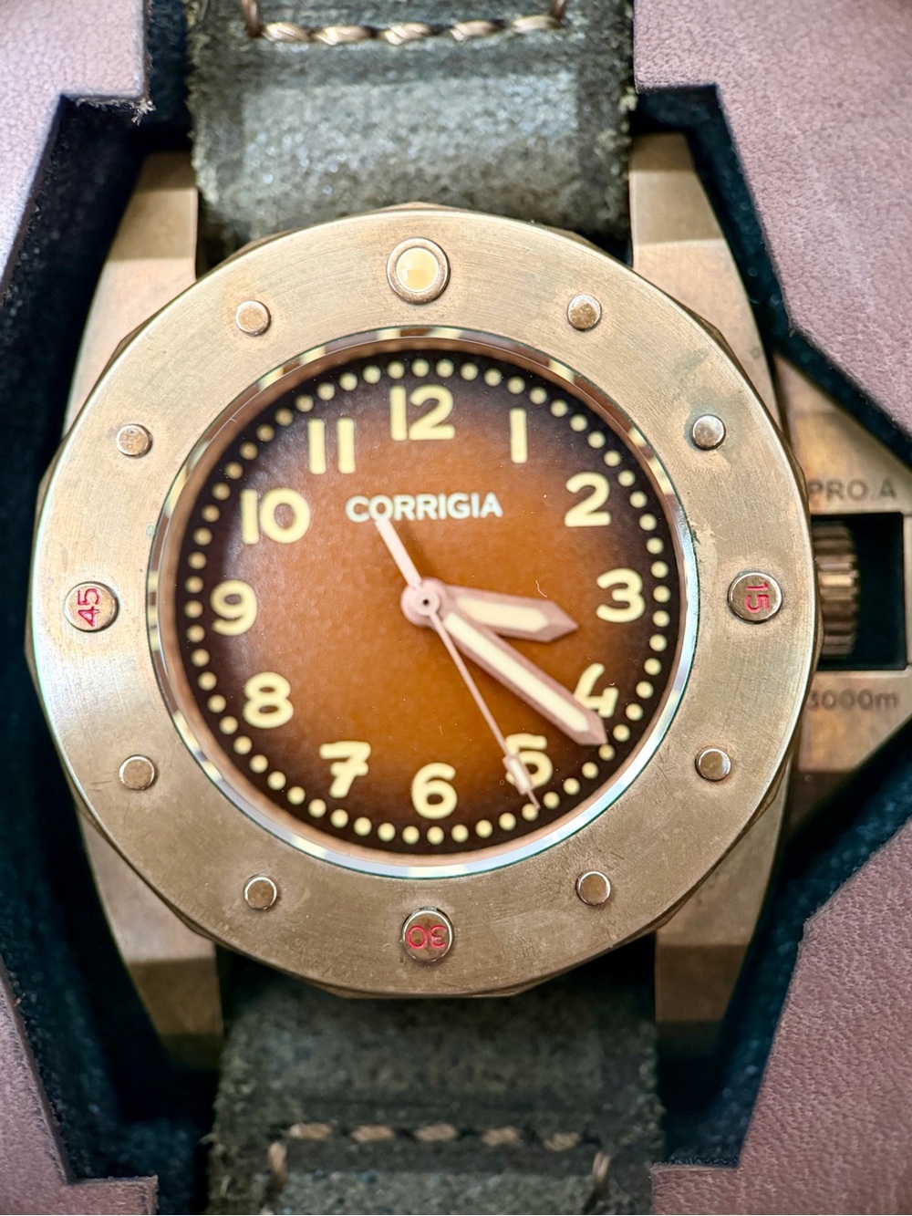 Corrigia 01 - full wooden box collectible set with extra straps and docs
